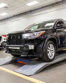 Toyota on vehicle lift | Bighorn Toyota in Glenwood Springs CO